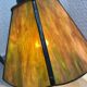Art Deco table lamp with a glass paste shade