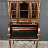 Rare Small Cylinder Desk and Showcase, Louis XVI style – Mid-19th century