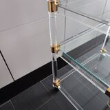 Plexiglass and brass serving trolley