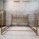 60s/70s bed design Luciano Frigerio in gilded brass