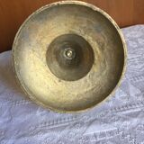 Brass and mother-of-pearl candle holder