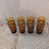 4 vintage orangeade glasses
