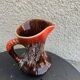 Carafe en céramique émaillée lavée rouge Vallauris vintage 1960