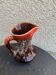 Carafe enamelled ceramic washed red vallauris vintage 1960