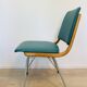 Chaise de salle à manger turquoise par TON, Tchécoslovaquie 1960