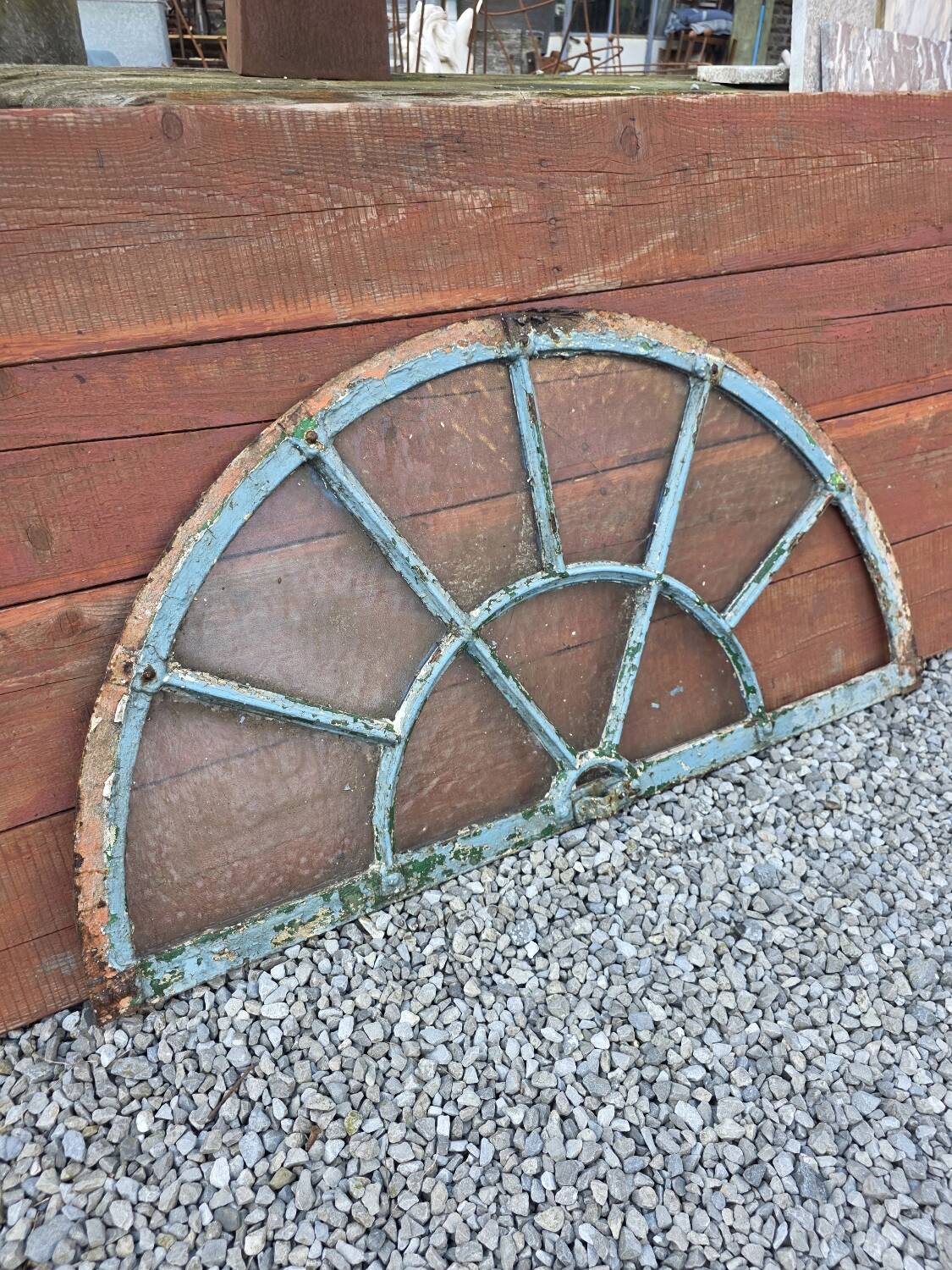 Old wrought iron full riveted gates from the 19th century.