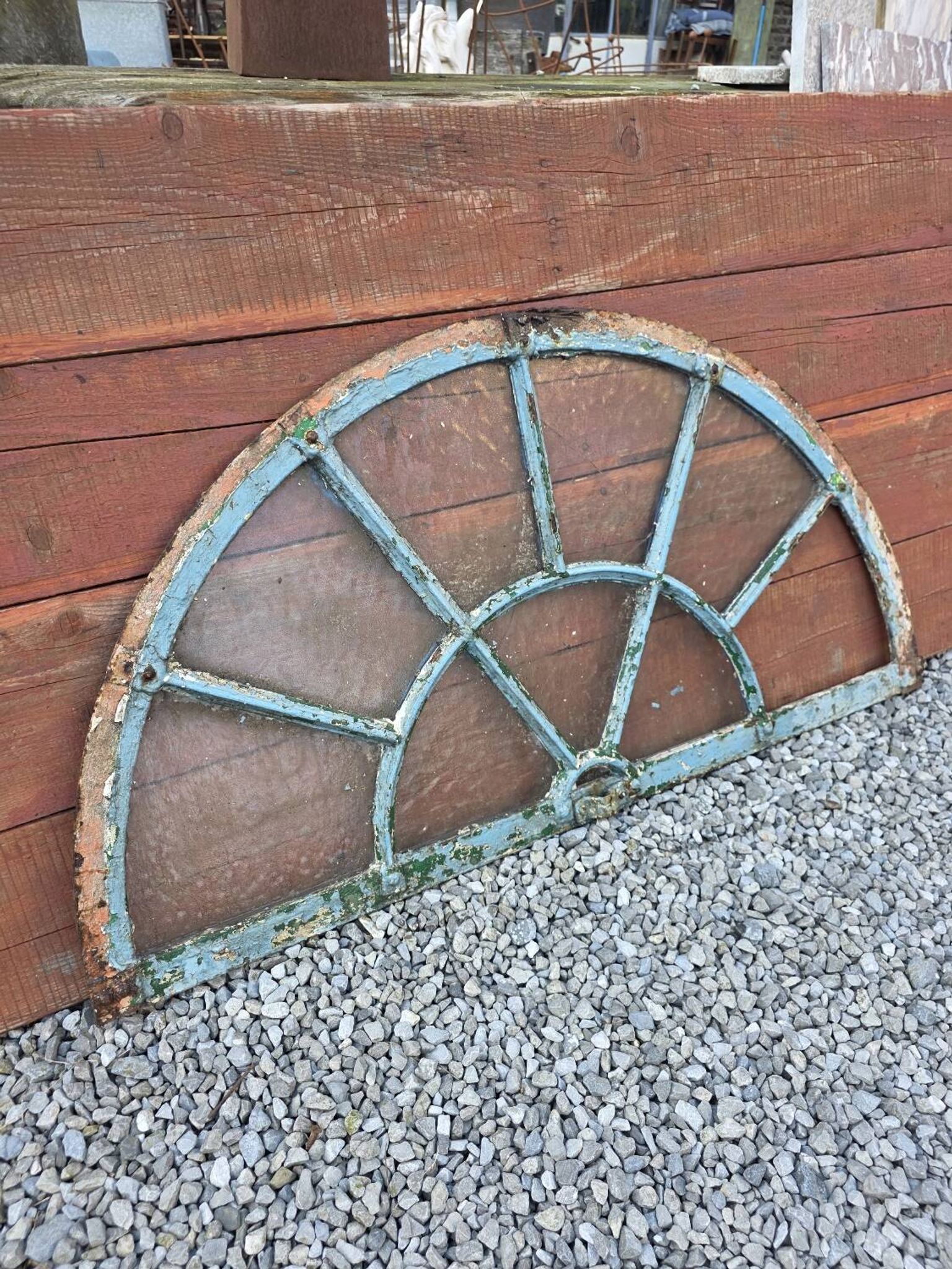 Old wrought iron full riveted gates from the 19th century.