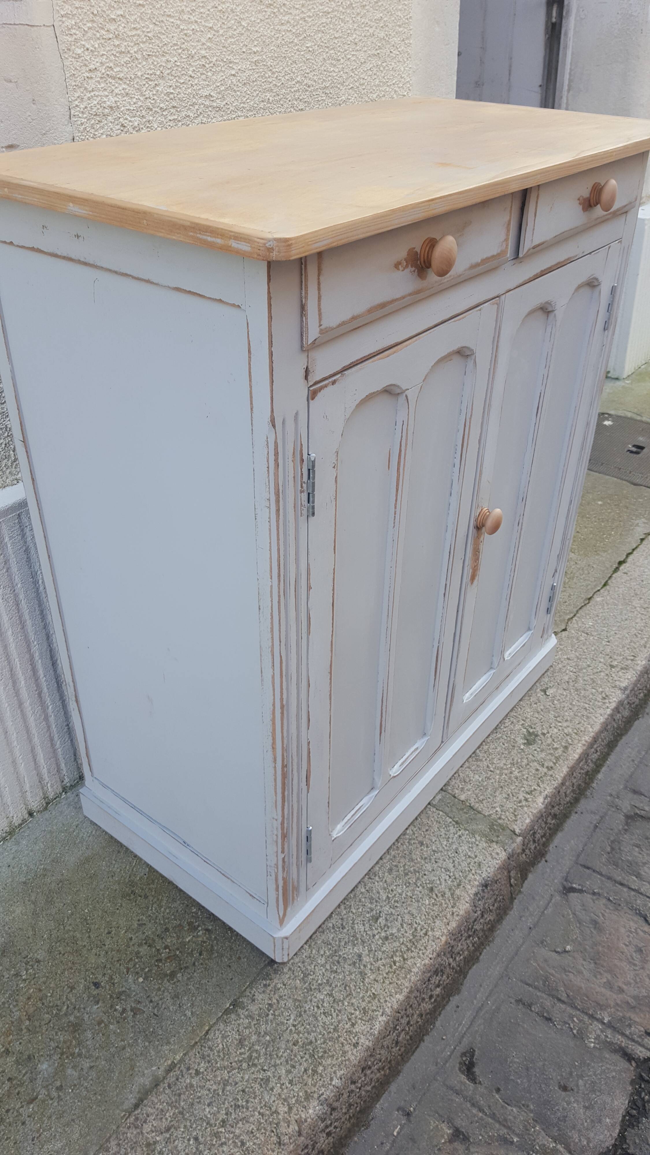 Parisian buffet patina blue grey