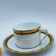 Duo cups Limoges bordered green gilded with fine gold