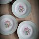 Set 6 plates Amandinoise fleuries