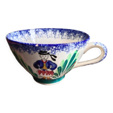 Breton bowl-cup in Quimper de Rochefort earthenware in hand-painted earth