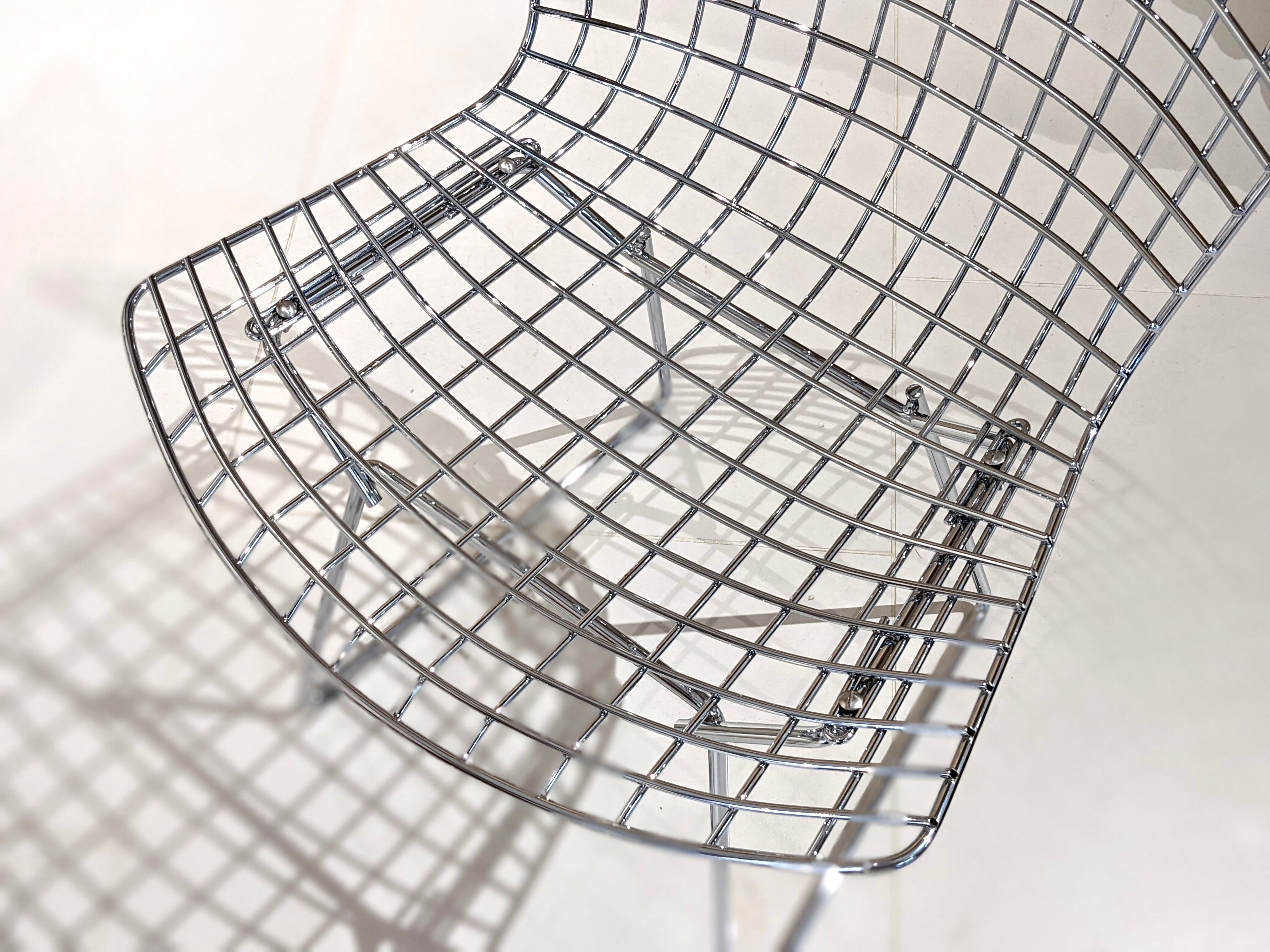 Set of 6 Bertoia chairs for Knoll