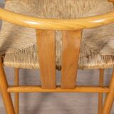 Set of 4 vintage 80s chairs in oak wood danish design