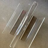 Vintage plexiglass magazine holder, 1970s