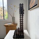 Crucifix sculpture Tramp Art 1900