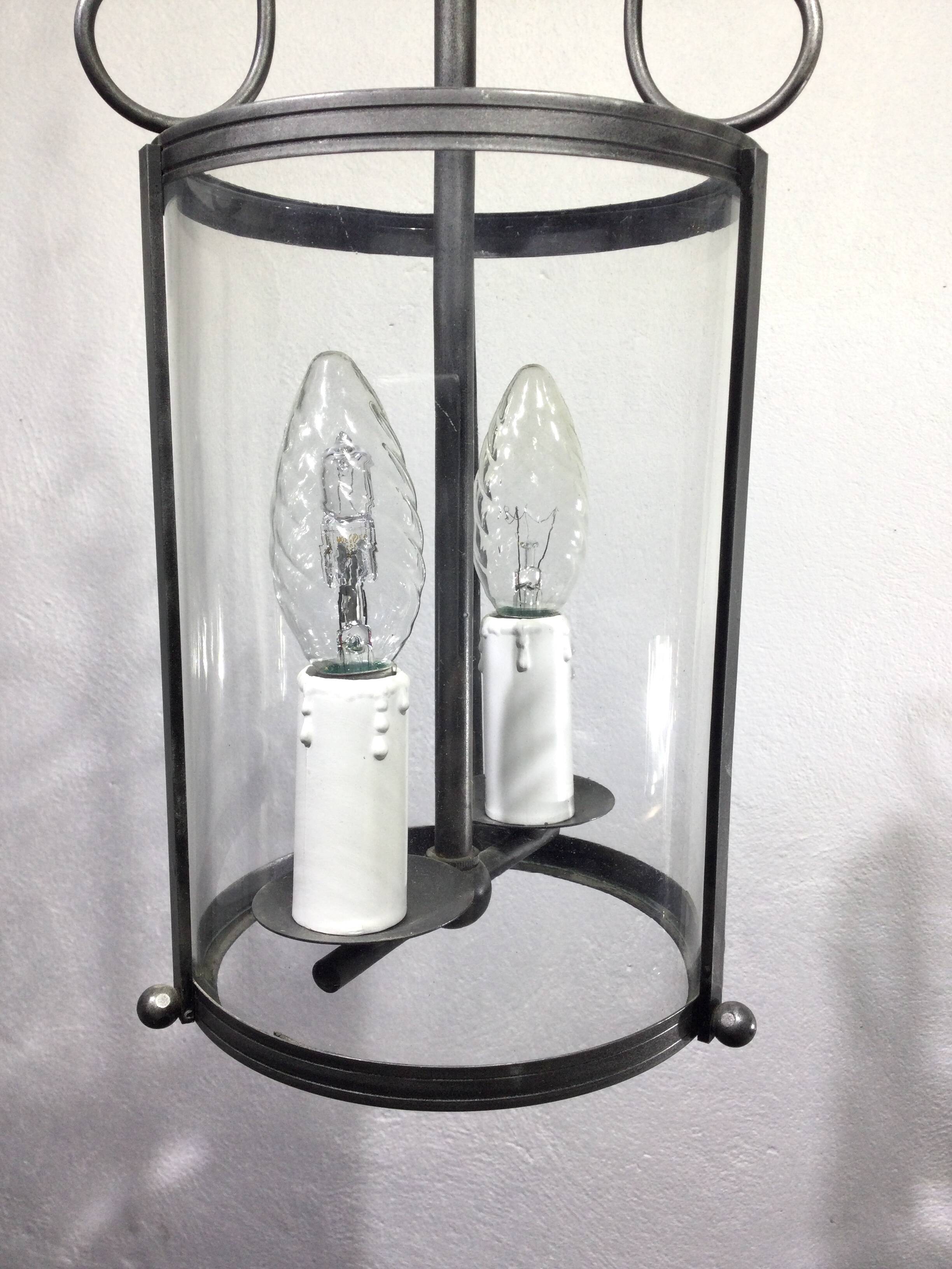 2-light wrought iron lantern