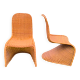Chaises en rotin années 70