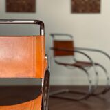 Pair of MR20 armchairs by Ludwig Mies van der Rohe, 1970s edition