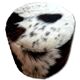 Pouf in cowhide, 1970s