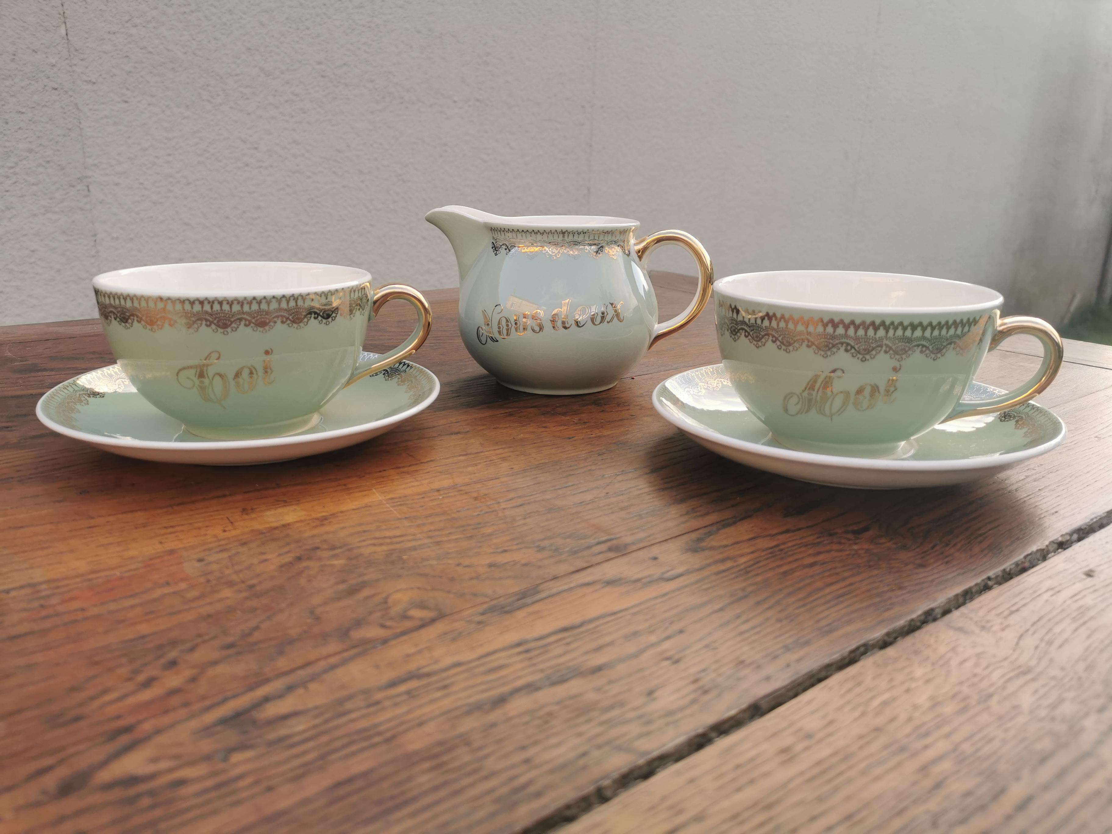 Cup and pitcher set, toi et moi nous deux, villeroy & boch