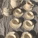 Digoin sarreguemines earthenware tea set consisting of 15 pieces antique cream