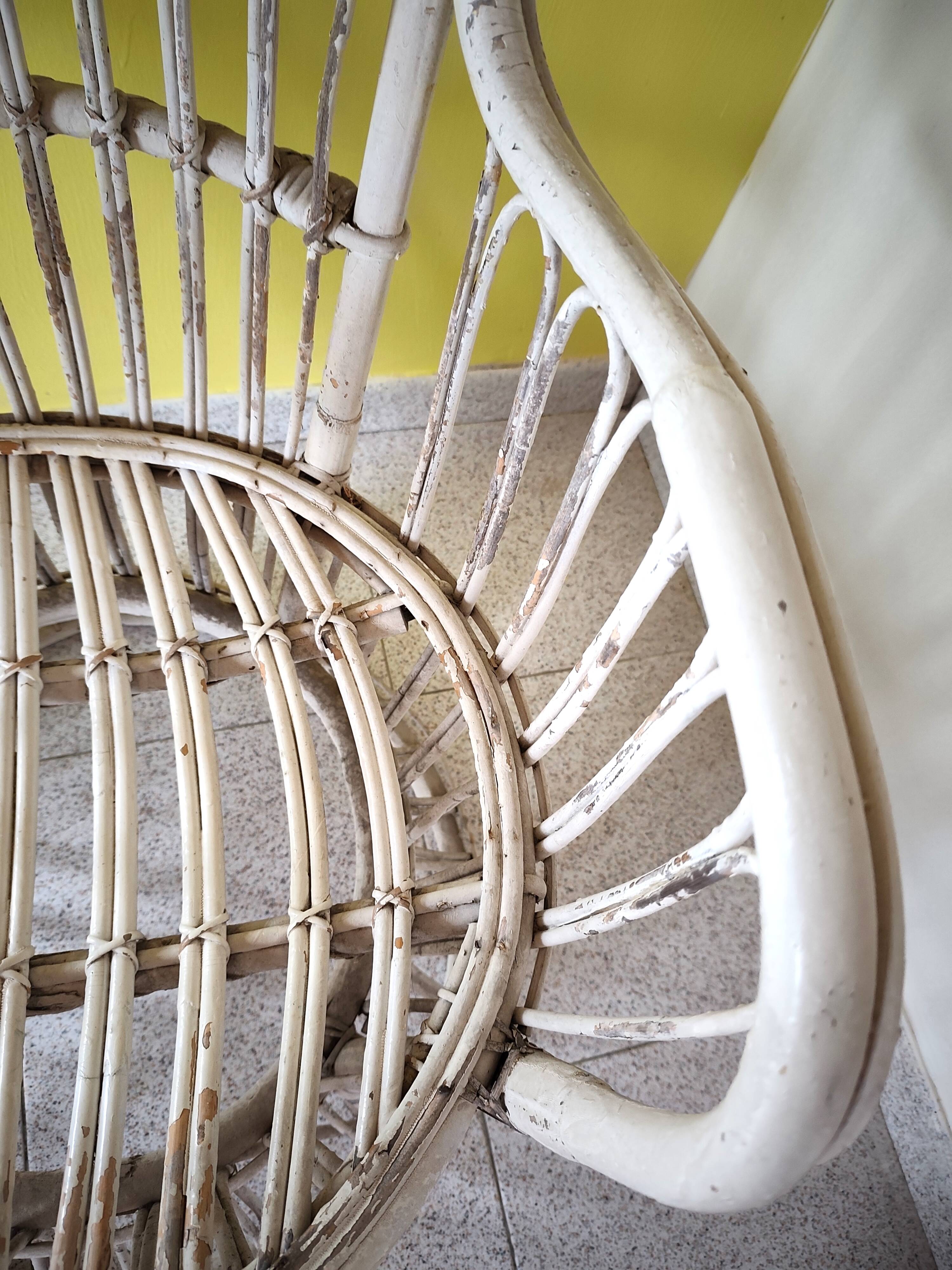 Rattan armchair in the style of "Emmanuelle armchair"
