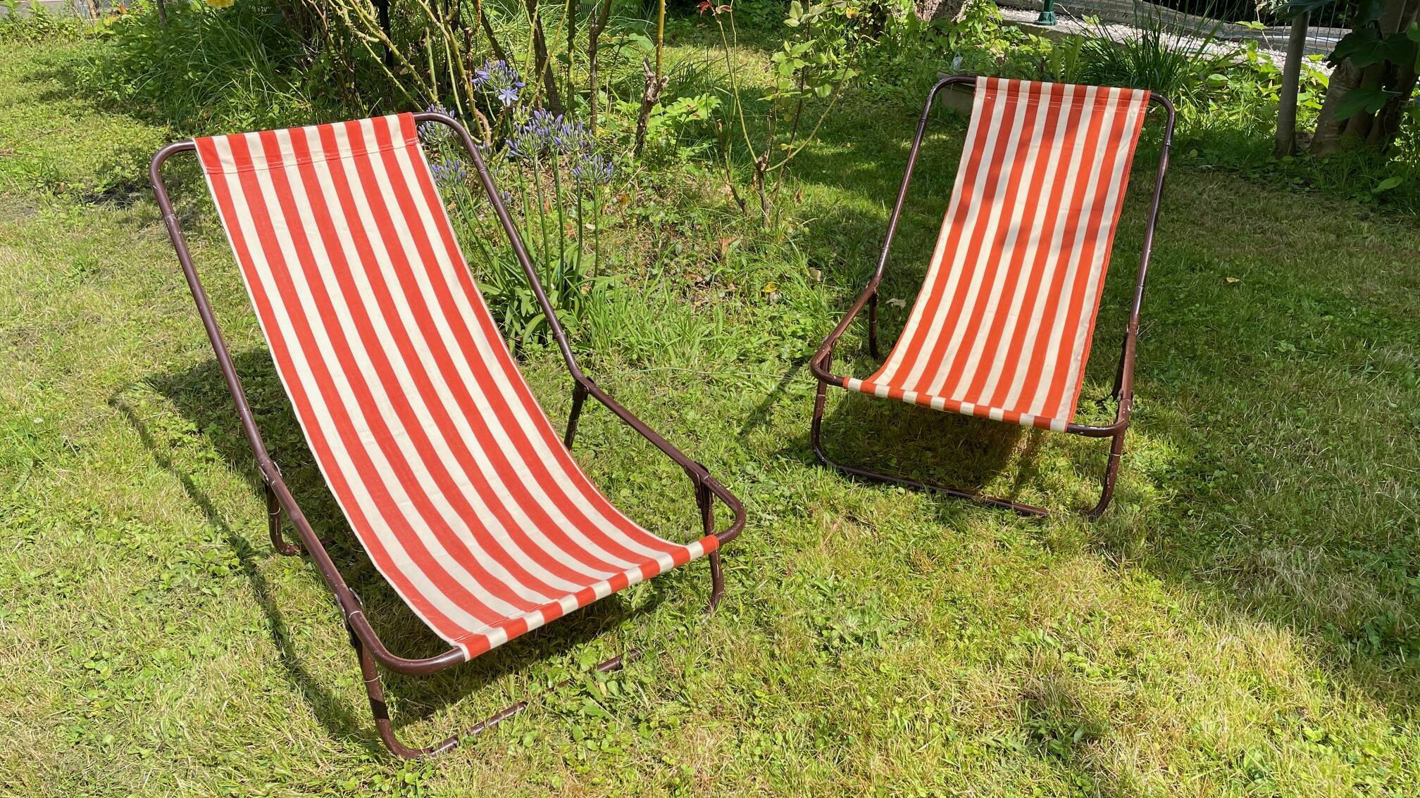 Vintage portable and removable deckchair