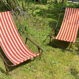 Vintage portable and removable deckchair