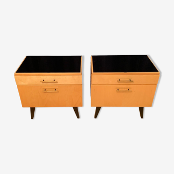 A pair of bedside tables, 1960s.