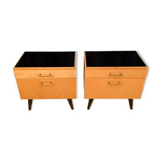 A pair of bedside tables, 1960s.