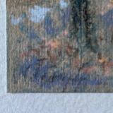 Pastel Painting "Quai de Seine?" Paris signed + frame