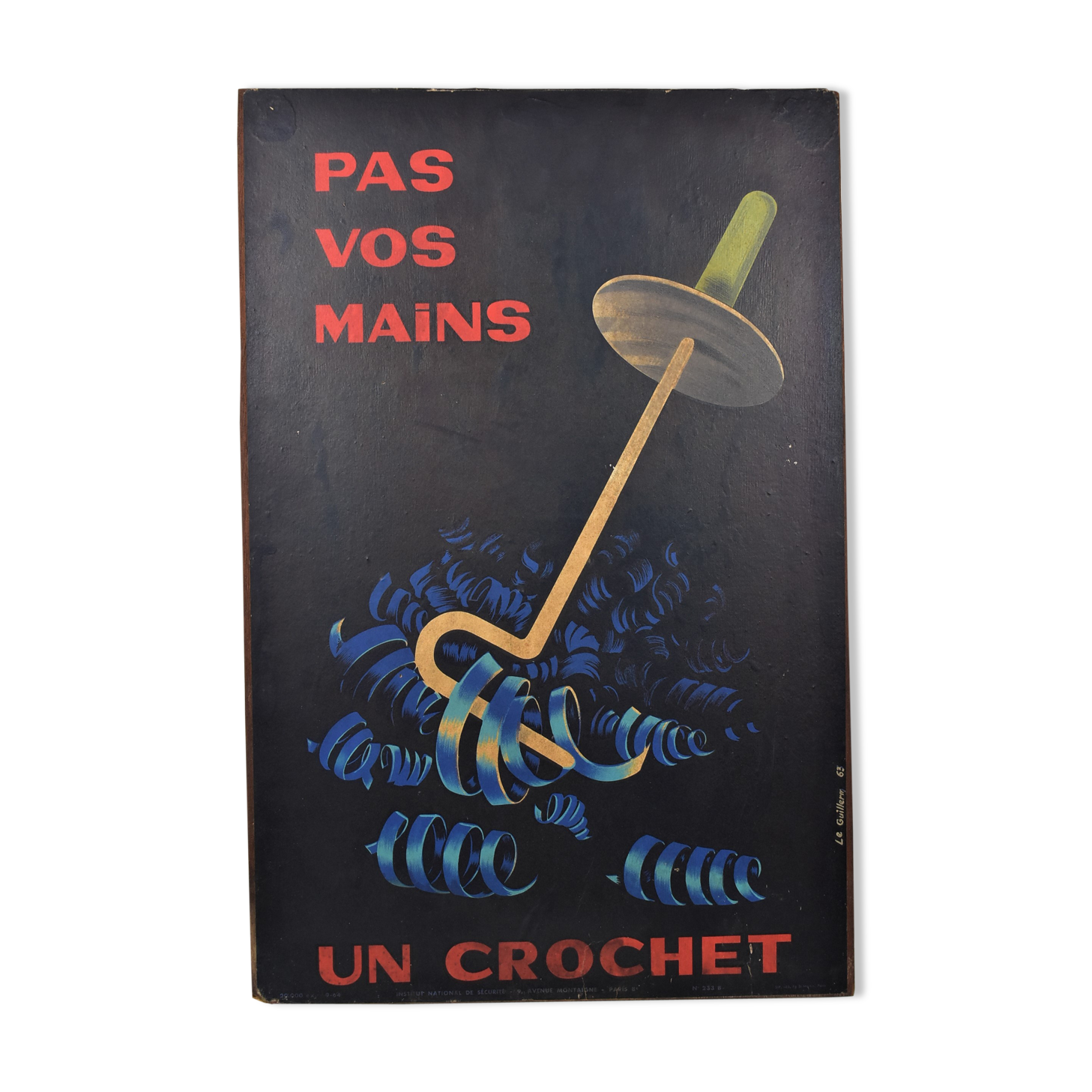 Old industrial pedagogical poster crochet