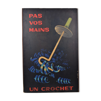 Old industrial pedagogical poster crochet