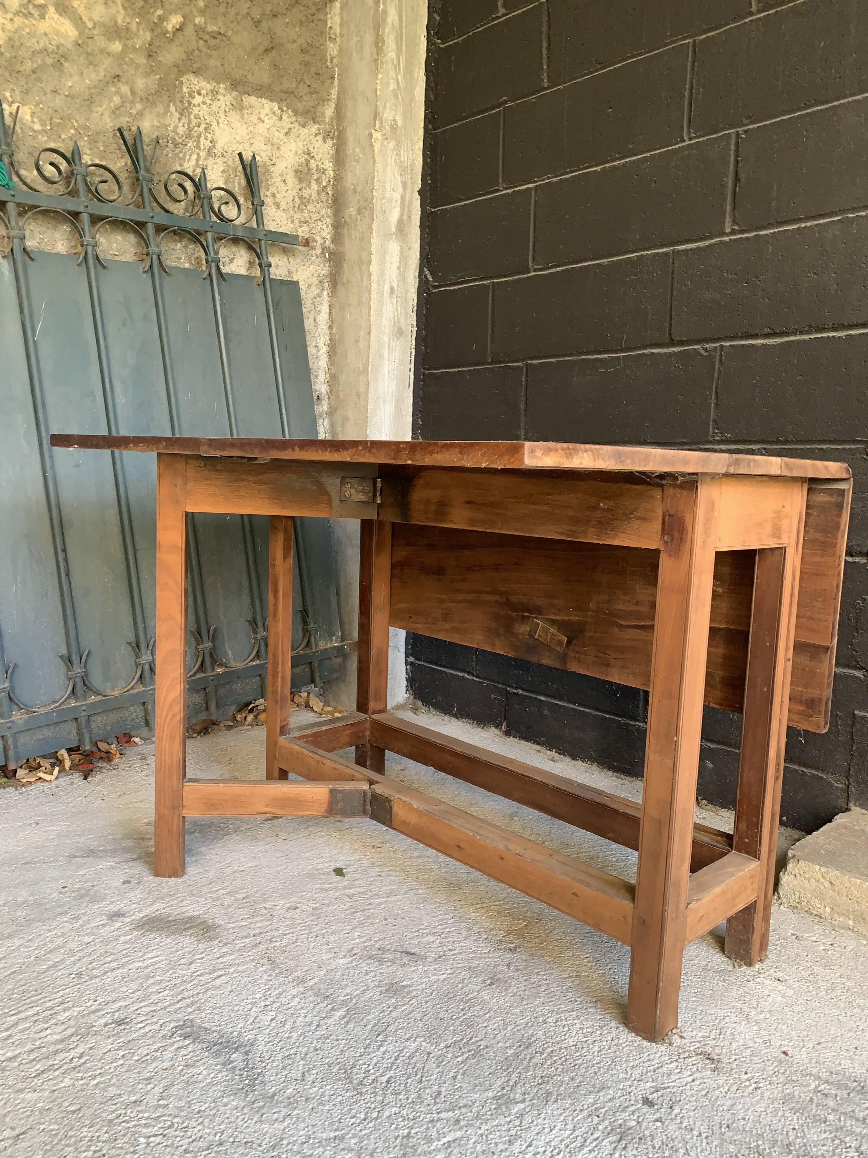 Solid wood table or console.
