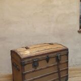Antique curved transport trunk circa 1900 B.Vinay