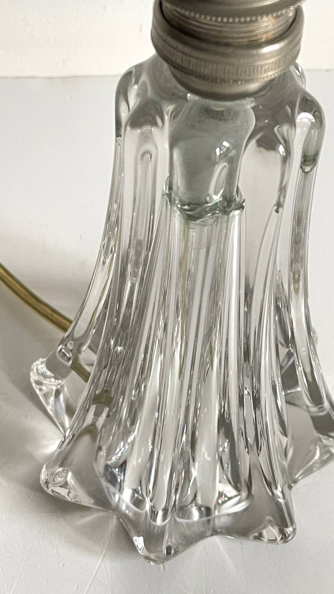 Art deco crystal star lamp base