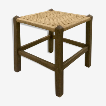 Art and crafts wood and rope stool