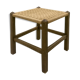 Art and crafts wood and rope stool