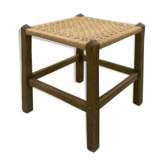 Art and crafts wood and rope stool