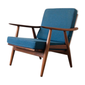 Scandinavian GE270 Lounge Chair in Solid Teak by Hans Wegner for Getama, 1960s