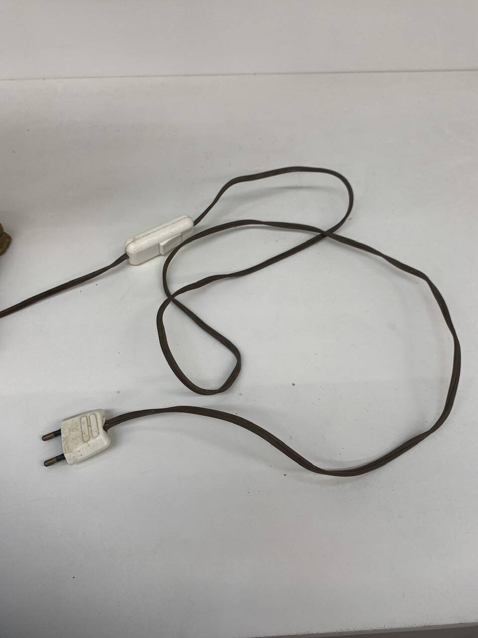 Vintage brass table lamp base in faux bamboo, 1970's