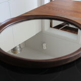 Vintage mirror, exotic wooden frame 50cm