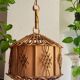 Hanging bamboo lamp with chinoiserie details by Louis Sognot, France, 1950.