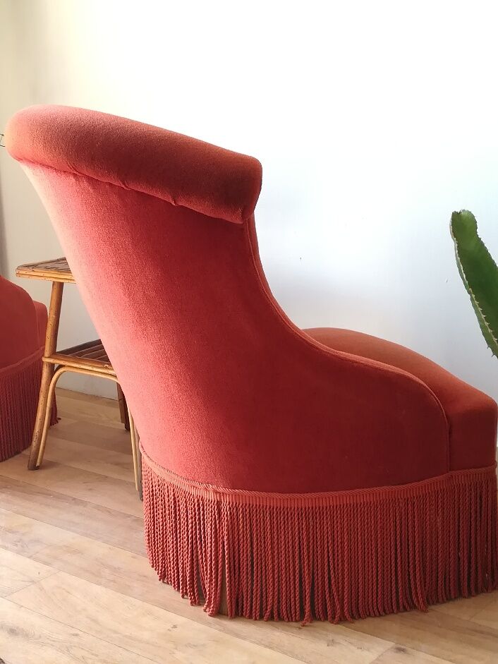 Pair of toad armchairs