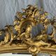 Large gilded mirror with acanthus leaf pediment H150 L98