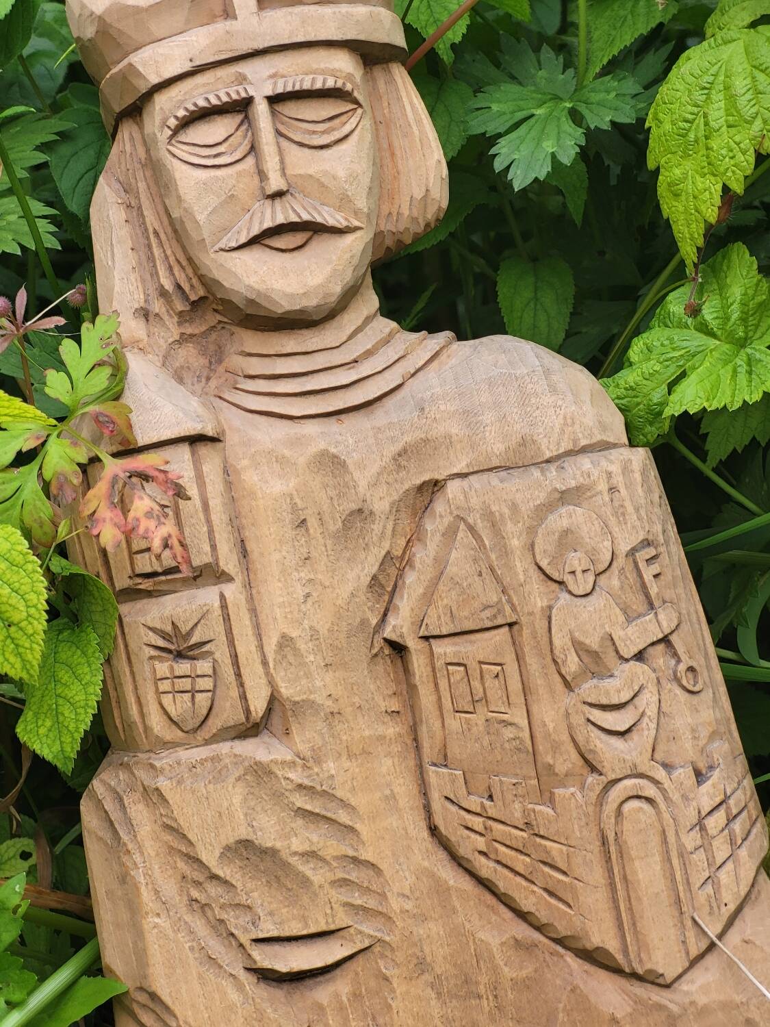 Wooden religious statuette
