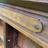 Antique oak wall shelf