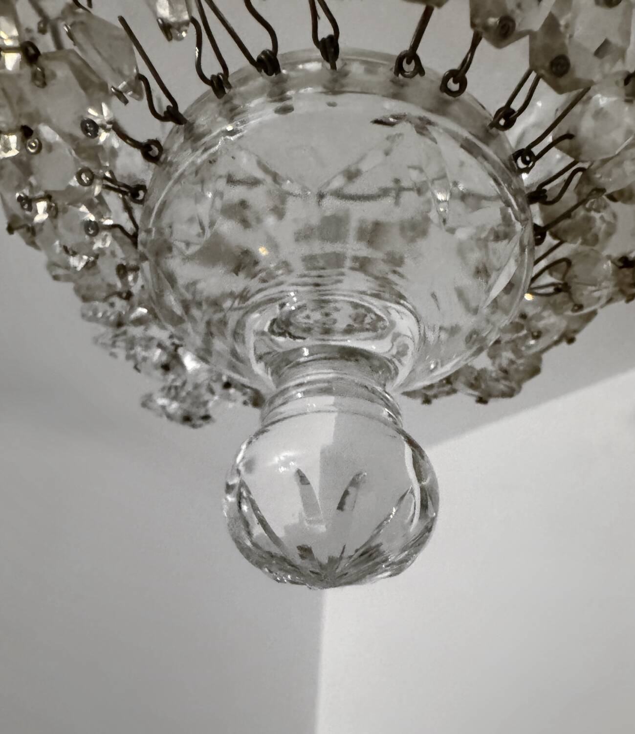 50s crystal hot air balloon ceiling light