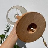 Lampe en bois tourné 1980
