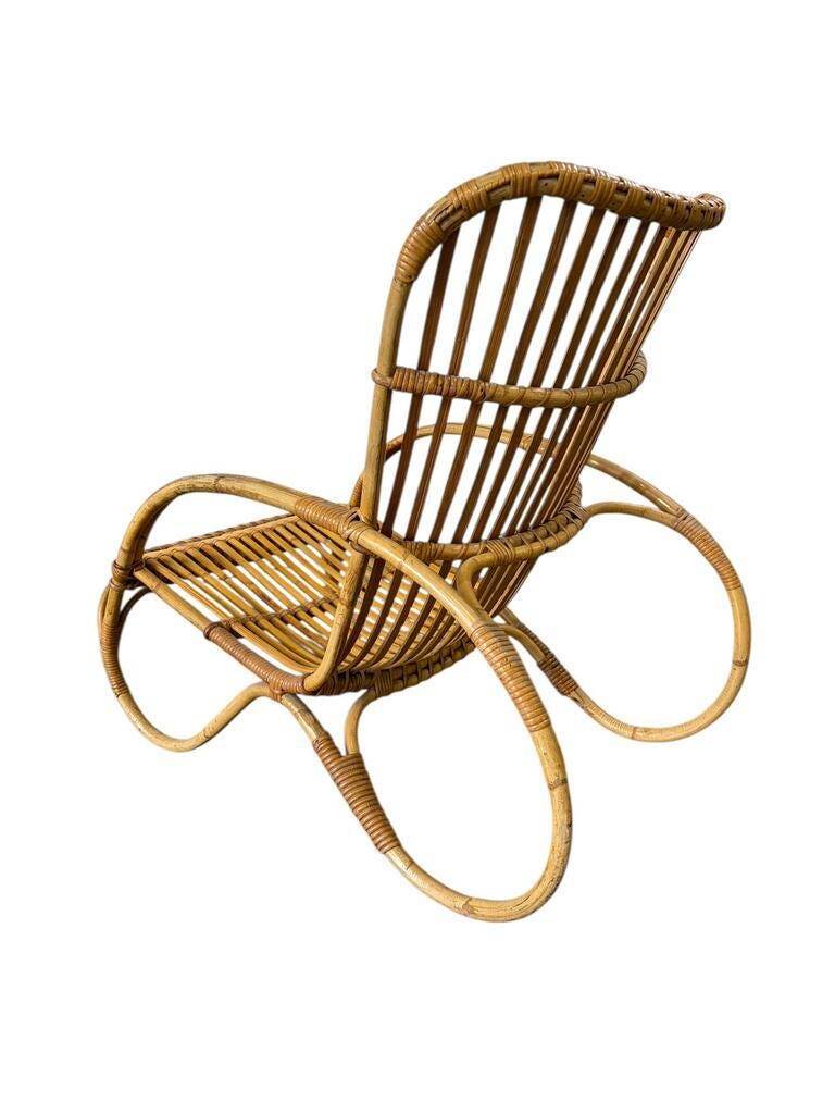 Vintage rattan armchair / single seat armchair / lounge chair